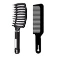 thumbnail image 1 of Voremy Magical Brush Detangler & Flat Hair Comb Set Cepillo de cerdas de jabalí natural Ultra suave para todo tipo de cabello - Para mujeres, hombres, cabello grueso y rizado (paquete de 2), 1 of 1