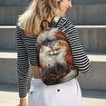 thumbnail image 5 of Rocae Romantic Flower Fox Couple for Canvas College Laptop Backpack for Men Women-Small, 5 of 5