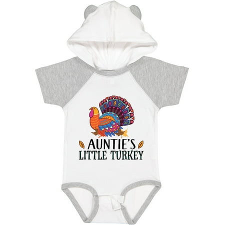 

Inktastic Auntie Little Turkey Thanksgiving Boys or Girls Baby Bodysuit
