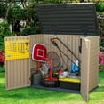 thumbnail image 5 of Dextrus Waterproof Resin Multifunctional Storage Shed, 41.30" x 51.10" x 29.10", Brown, 5 of 5