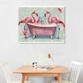 thumbnail image 2 of Acheng Bathroom Flamingo Wall Art Pink Flamingo In Bathtub Pictures Wall Decor Canvas Prints Framed Modern Bathroom Sign Painting Artwork for Bath Lavatory Toilet Washroom Restroom  16x12in, 2 of 6