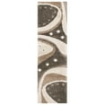 thumbnail image 4 of SAFAVIEH Florida Laidley Geometric Shag Area Rug, Brown/Ivory, 6'7" x 6'7" Round, 4 of 9