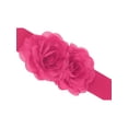 thumbnail image 2 of Cinturón Elástico Ancho de Doble Flor Grande INSPIRE CHIC para Mujeres, Cinturones de Cintura Chunky para Vestir Hasta 75cm/29.53" Rosa Fucsia, 2 of 6