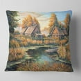 thumbnail image 2 of Designart Birches in Autumn Village - Landscape Printed Throw Pillow - 18x18, 2 of 5