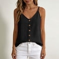 thumbnail image 6 of Fewfanhot Women's Linen Blend Button Front Cami Top, V-Neck Spaghetti Strap Casual Tank, Loose Fit Summer Camisole with Buttons, S-3XL, 6 of 7