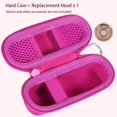 thumbnail image 3 of czcpp-Hard Case and Replacement Head Compatible with Finishing Touch Flawless Facial Hair Remover Electric Face Razor for Women (Pink Crystal Case + Replacement Head), 3 of 4