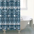 thumbnail image 4 of Blue Geometric Triangle Arrow Pattern Shower Curtain 72"x84" ,Bathroom Decorative Shower Curtains Set with 12 Hooks,Modern Waterproof Washable Shower Curtain, 4 of 6
