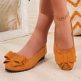 thumbnail image 4 of Womens Ballet Flats Shoes 2026 Dressy Slip On Shoes Comfort Bowknot Pointed Toe Casual Loafers for Work Office Wedding Orange 9.5, 4 of 8