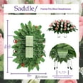 thumbnail image 2 of Sympathy Silks Artificial Cemetery Flowers 30" Cream and Pink Rose Buds Saddle for Headstone, 2 of 9