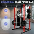 thumbnail image 5 of Multi-Functional Power Cage with Pull-Up Bar and 1200 LBS Capacity, Squat Rack with 1.06" Hole Size and 14 Hole Adjustable Height, Power Rack with 2"x2" Steel Frame and Anti-Slip Base for Garage Gym, 5 of 7