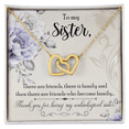 thumbnail image 2 of To My Sister Thank You Unbiological Sister Inseparable Necklace, 2 of 20