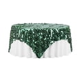 thumbnail image 1 of Pack of 1, Leaf Payette Sequin Table Overlay Topper 90"X90" Square - Emerald Green for Wedding and Events, 1 of 1