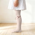 thumbnail image 7 of LEKWK Ballet Tights for Girls Knit Cute Bow Stretchy Footed Tights Toddler Slim Fit Elastic High Waist Legging Socks Birthday Party Holiday Dancewear 6M-10Y, 7 of 7