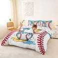 thumbnail image 2 of Erosebridal Kids Baseball Queen Duvet Cover Set, Sports Theme Bedding, Colorful Polka Dots Reversible, 1 Duvet Cover and 2 Pillowcases (No Comforter), 2 of 5