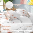 thumbnail image 2 of Wildflower Butterfly Duvet Cover Set Twin Size, Watercolor Rustic Floral 4 Piece Soft Microfiber Bedding Set with 1 Duvet Cover, 1 Flat Sheet, 2 Pillowcases, 2 of 9