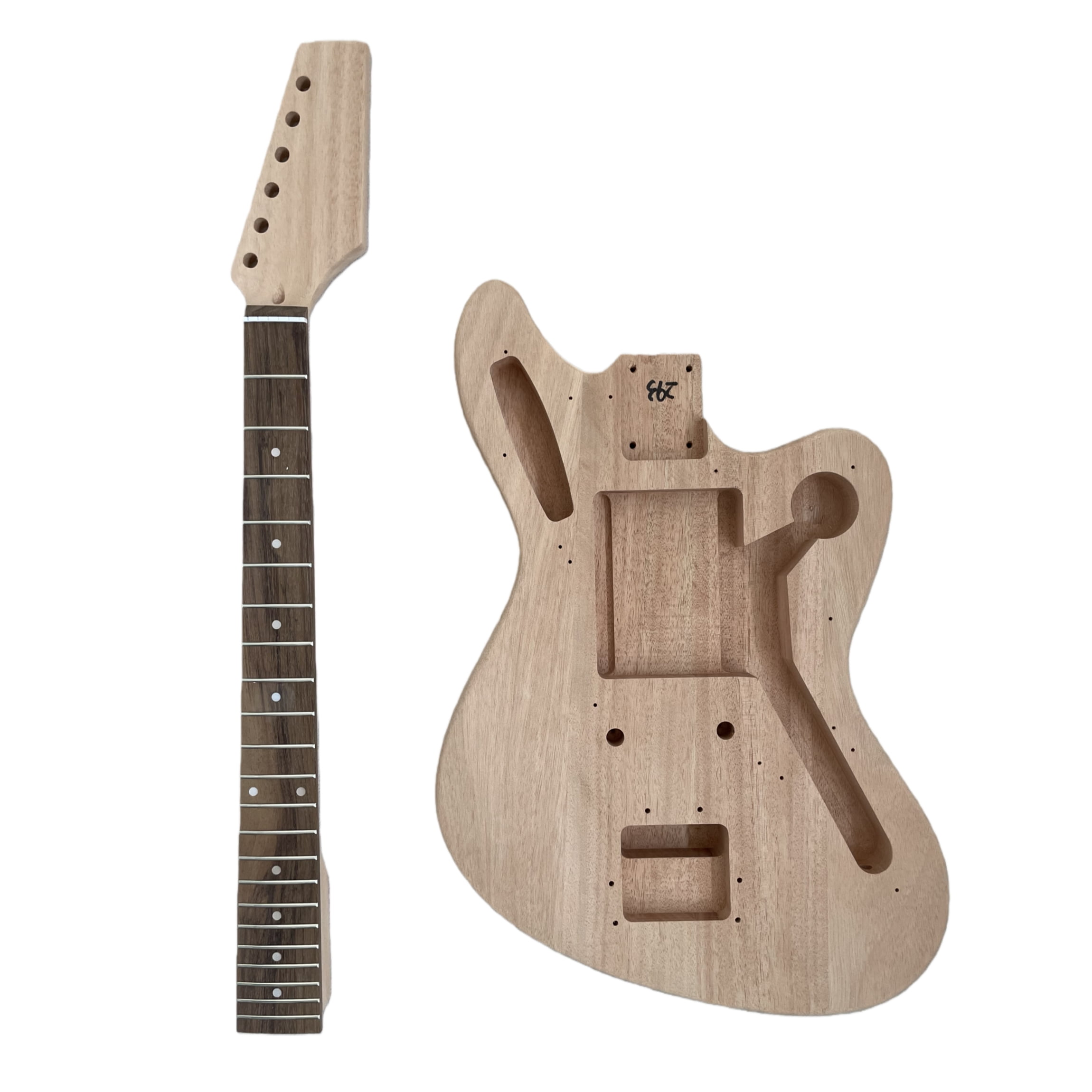 DIY Electric Guitar Kit Beginner Kit Mahogany Body Neck Rosewood Fingerboard 6-String
