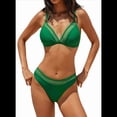 thumbnail image 1 of Conjunto de Bikini de Dos Piezas para Mujer, Traje de Baño de Cintura Baja con Escote en V y con Control de Abdomen, Talla XL, Color Verde Océano, 2025, 1 of 6