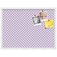 thumbnail image 2 of PinPix 30x22 Custom Cork Bulletin Board Light Purple Clover Poster Board Has a Fabric Style Canvas Finish, Framed in Light Purple Clover, by ArtToFrames (PinPix-539), 2 of 5