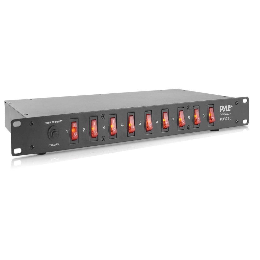 Pyle PDBC70 15 Amp Power Supply Power Switch Control Unit, Rack