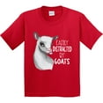 thumbnail image 3 of Inktastic Easily Distracted by Goats Cute Goat Youth T-Shirt, 3 of 5