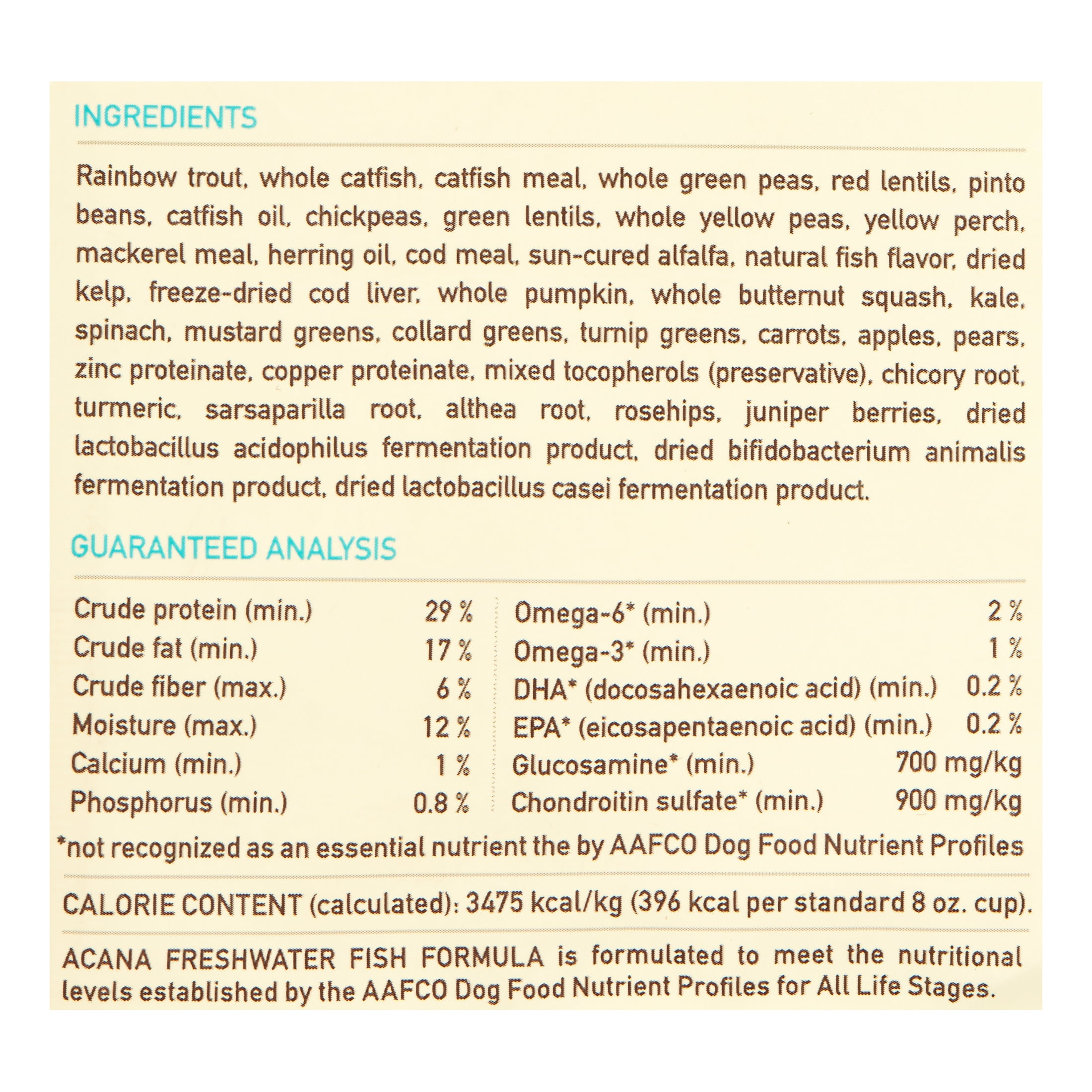 acana heritage freshwater fish