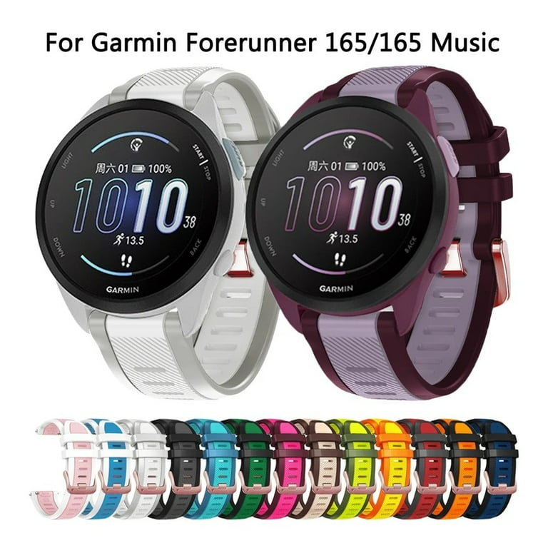 20mm Strap For Garmin Forerunner 165 245 645 MUSIC Watch Band For  Vivoactive Venu SQ2 Venu2 Plus Silicone Watchband Bracelet