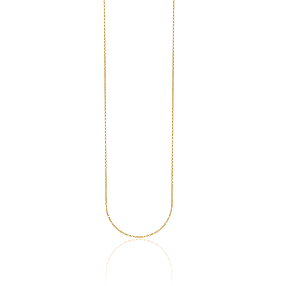 14K Solid Yellow Gold 1.1mm Cable Rolo Link Chain Belcher Necklace