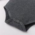 thumbnail image 5 of Pandaie 0-2T Newborn Baby Boy Girl Clothes Button Long Sleeve Romper Bodysuit Pants Set Infant Ribbed Fall Winter Outfits Grey, 5 of 8