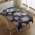 thumbnail image 2 of Pioneer Flower Floral Print Pattern Rectangle Tablecloth 60"x84", Waterproof Polyester Table Cloth, Wipeable Spillproof for Dining Camping Indoor Outdoor, 2 of 5