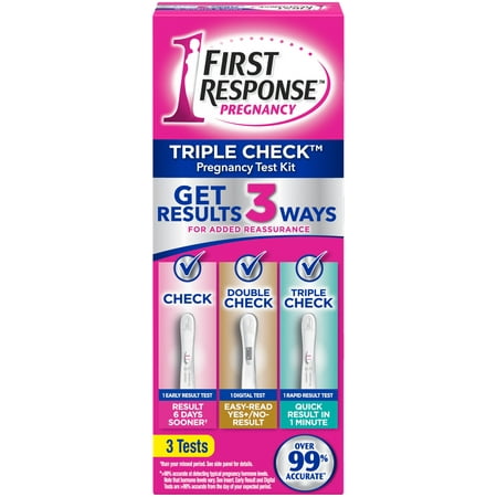 First Response Triple Check Pregnancy Test 3 ct. (Best Time To Check Urine Pregnancy Test)