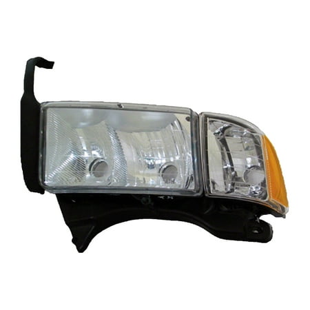 Aftermarket 1999-01 Dodge Ram 1500 Sport Extended Cab Pickup 2-Door  Driver Side Left Head Lamp incl Parking and Signal Lamp