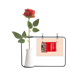 thumbnail image 1 of China Red Education Union Botella de decoración de jarrones colgantes de flores rosas artificiales, 1 of 3