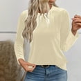 thumbnail image 6 of Womens Velvet Top Ribbed Long Sleeve Shirts Crew Neck Casual Tunic Tops Dressy Solid Color Blouses Spring Outfits for Women 2026, 6 of 9