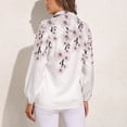 thumbnail image 2 of Cherry Blossoms with Falling Flowers Long Sleeve Blouse Woman Streetwear Casual Shirts Summer Oversize Woman Streetwear Clothing Birthday Present, 2 of 7
