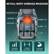 4D Massage Chair Full Body, Zero Gravity Massage Chairs with SL Track Electric Leg Extension Thai Strecth,11 Massage Technique, 40 Airbags Shiatsu Massage, APP Control
