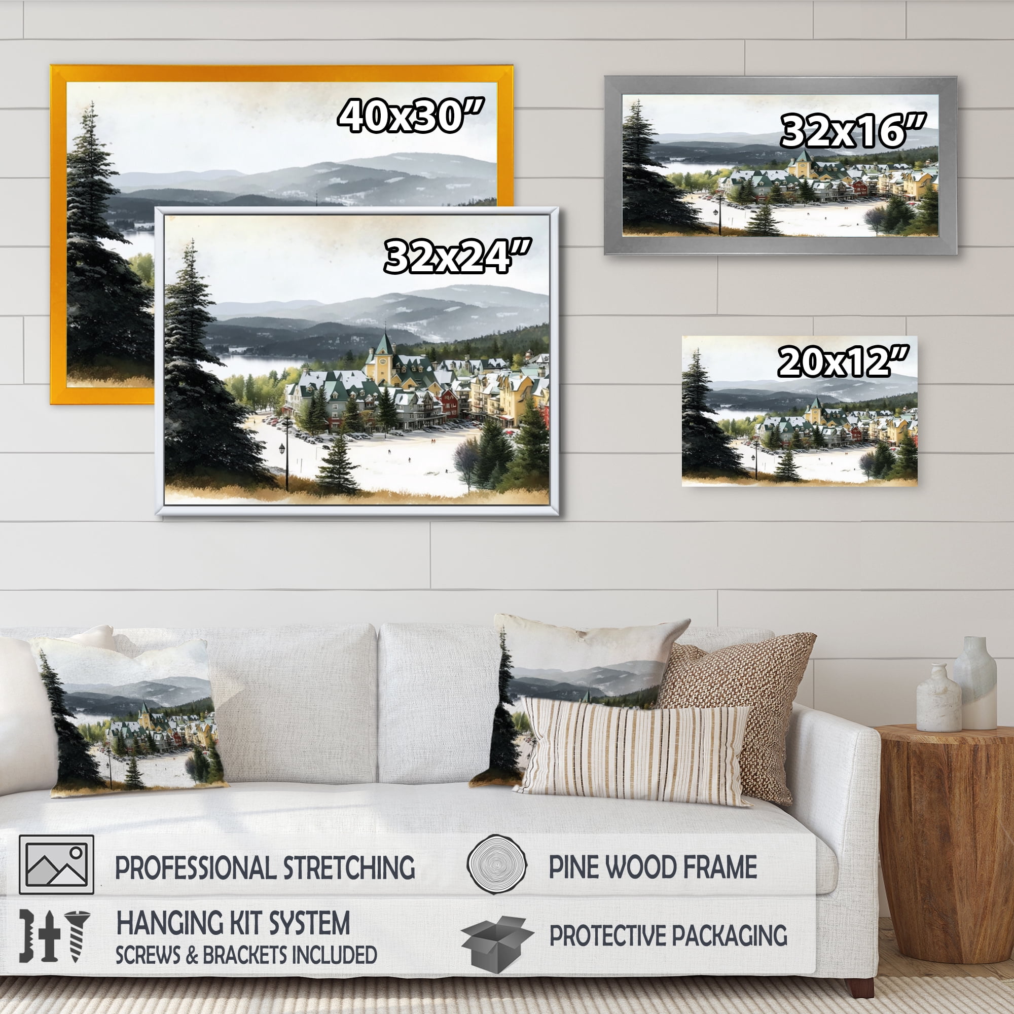 Designart Mont Tremblant Winter Season V Canvas Wall Art