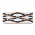 thumbnail image 1 of Psychedelic Computer Mouse Pad, Geometric Composition with Colorful Zigzag Chevron Lines Squares Digital Grid, Rectangle Non-Slip Rubber Mousepad Large, 31" x 12", Multicolor, by Ambesonne, 1 of 2