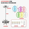 thumbnail image 2 of Longree Color Glass Bubble Ball Chandelier, Blown Glass Pendant Light Fixture for Children's Rooms, Bedrooms, Living Rooms - 16x14 inch, 2 of 7