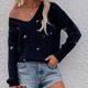 thumbnail image 4 of Suéteres Para Mujer Otoño Invierno Suéter de Punto Jersey Impreso Top Suelto Cuello en V Cuello en V Odeerbi ODB176225, 4 of 6