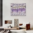 thumbnail image 6 of Purple Lavender Wall Art God Says You Are Wall Decor Rustic Hummingbird Lavender Pictures Canvas Prints Motivational Framed Modern Artwork for Women Home Living Room Bedroom Bathroom 20"x16", 6 of 6