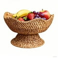 thumbnail image 5 of Summer Clearance Rattan Fruit Bowl Footed,Minimalist Decorative Basket for Kitchen Counter 25cm, 5 of 6