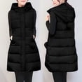 thumbnail image 5 of Breezora Women Casual Loose Hooded Sleeveless Long Vest Coat with Zipper Pockets Plus Size Long Black, 5 of 5