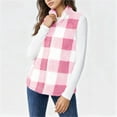 thumbnail image 5 of DAFPZW Womens Fleece Sherpa Vest Winter Sleeveless Fuzzy Fluffy Checkered Plaid Vest Zip Up Soft Jacket with Pockets, 5 of 9