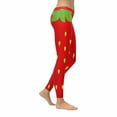 thumbnail image 3 of SUNENAT Funny Cute Strawberry Funny Fruit Women's Capri Leggings Stretchy Skinny Yoga Pants S, 3 of 4