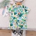 thumbnail image 2 of mgoYE Toddler Boy Clothes 4t Toddler Infant Baby Boy Shorts Set Hawaiian Outfits Short Sleeve Tropical Floral Flower Shirt Summer Clothes Set Suit|White 7-8 Years, 2 of 7