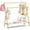 Large Size, variant on Kids Clothing Rack With Storage Shelf & Double Rods, Foldable Dress Up Clothes Rack for Toddler Nursery, Child's Room, Natural Bamboo (Large Size)