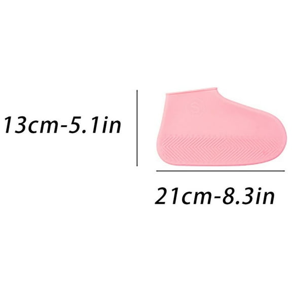 XMMSWDLA Shoe Cover Shoe Cover Silicone Rainproof Waterproof Shoe Cover Outdoor Sports Portable Silicone Non-slip Dirty Resistant Rain Shoe Cover (S) items (Pink)