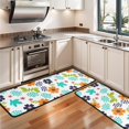 thumbnail image 3 of Kitchen Rugs Sets Of 2,Pioneer Flower Floral Print Pattern Anti Fatigue Kitchen Mat Rugs Non Slip Washable,Decorative Kitchen Floor Mats for Kitchen,Sink,Laundry,17X47 Inch, 3 of 5