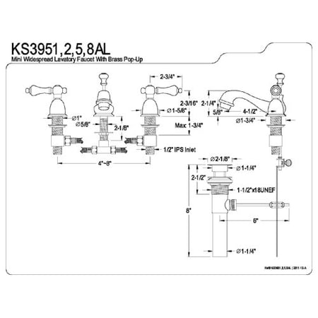 Kingston Brass Two Handle 4 To 8 Mini Widespread Lavatory Faucet