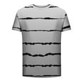thumbnail image 4 of YANHAIGONG Striped T Shirt Mens Short Sleeve Tops,Mens Striped Casual Tops,2025 Summer Basic Gradation Striped T-Shirts Men,Casual Round Neck Pullover Fitness Sports T Shirt Blouse, 4 of 5